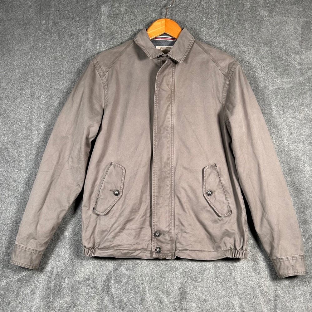 White Stuff Harrington Jacket Laundered Classics Mens S Taupe Grey Cotton Twill - Picture 2 of 16